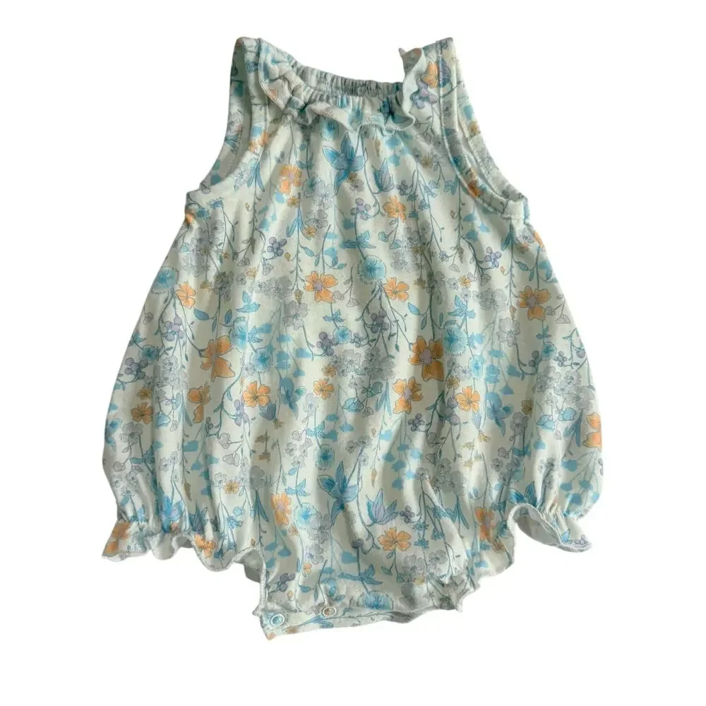 Pastourelle by Pippa & Julie 0-3 Months Baby Girl Bubble Romper Ruffle Floral
